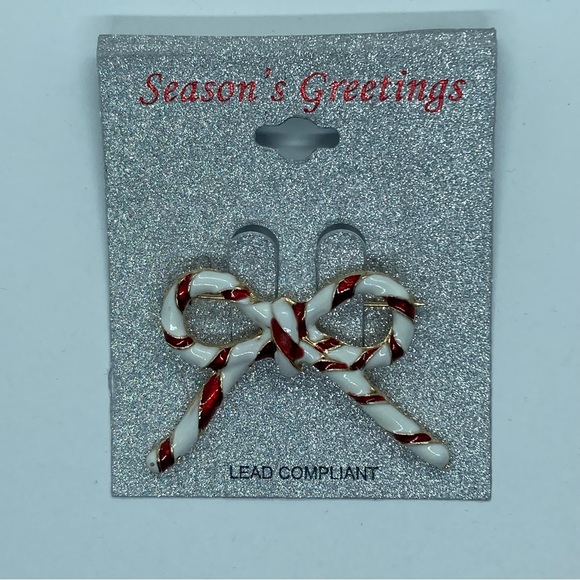 Christmas Stocking Brooch Pin New on Card - Picture 2 of 4